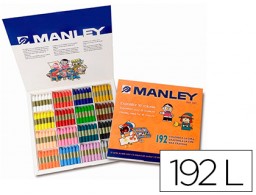 192 lápices cera blanda Manley colores surtidos